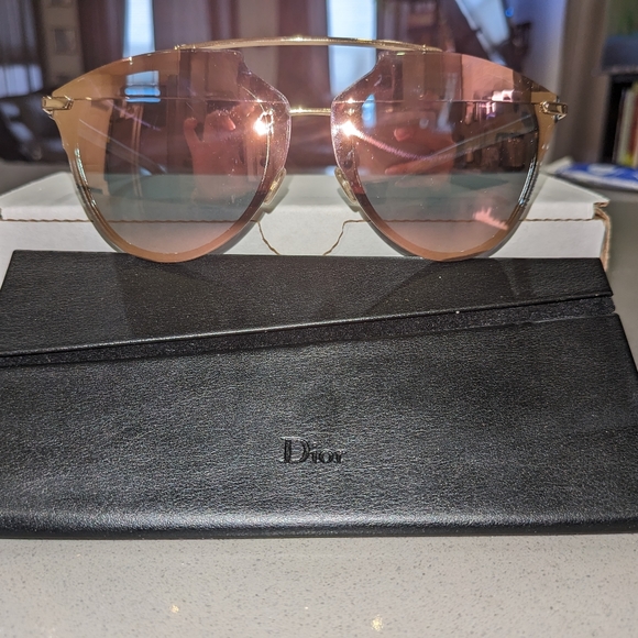 21. NEW CHRISTIAN DIOR REFLECTIVE AVIATOR SUNGLASSES - Picture 4 of 15